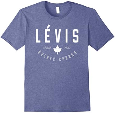 Mens Levis Shirt Quebec Canada Maple Leaf Canadian Gift Tee Eh 3XL Heather Blue