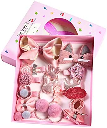 Hair Clips Kids Girl Bows Baby Headband Hairpin Ribbon Barrettes Hair Accessories Set Lovely Kid Hair Bands for Christmas Gift Birthday Gift Children's Day Gift