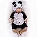 OtardDolls Lifelike Reborn Dolls,Realistic Sleeping Baby boy with Panda Clothes Soft Vinyl Newborn Doll Children Gifts