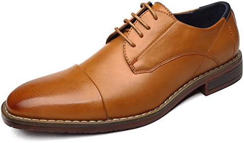 OUOUVALLEY Men's Classic Modern Oxford Wingtip Lace Dress Shoes