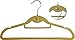 The Great American Hanger Company Tan Cascading Slim-Line Hanger, Box of 50 Stackable Velvet Ultra Thin Suit Hangers with Tie Bar, Notches, and Chrome Swivel Hook by