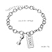 Luvalti “I Can” Pendant Bracelet - Best Motivational Gift - Weight Chain Pendant Bracelet