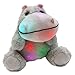 WEWILL Glow Hippo LED Stuffed Animal Plush Soft Toys Bedtime Companion Gift for Kids on Birthday Christmas Festival Occasions, 10 inch, Gray