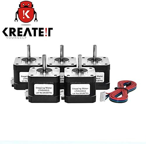 KREATEIT Nema 17 Stepper Motor with 1m Cable 42 Mstepper Motor 1.5A Motor for CNC XYZ 3D Printer 5pcs+ 5pcs Wiring