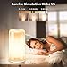 Wake-Up Light Alarm Clock- Sunrise Simulation Digital LED Clock with 5 Natural Sounds & Snooze Function for Heavy Sleepers - Touch Control Dimmable Bedside Lamp, 7 Colors Night Light for Bedrooms