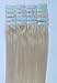 Fabwigs Tape In Human Hair Extensions - 16 18 20 22 24 Inch 20pcs 30g-70g Set - Silky Straight Skin Weft Human Remy Hair (16 Inch #60 Platinum Blonde)