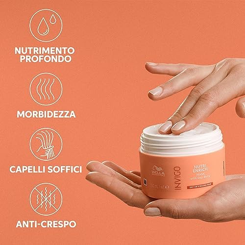Invigo Nutri Enrich Maschera capelli - Ottima con shampoo professionale capelli - Maschera capelli con vitamina E 500 ml