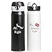 UNCONDITIONAL ROSIE | Love and Laughter Thermo Set | 2 Matching Stainless Steel Flasks in a Beautiful Gift Box | Personalized, Unique, and Funny Gifts for Couples | Great Wedding Gift