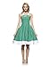 Maggie Tang Women's 1950s Vintage Rockabilly Dress Size M Color Green White