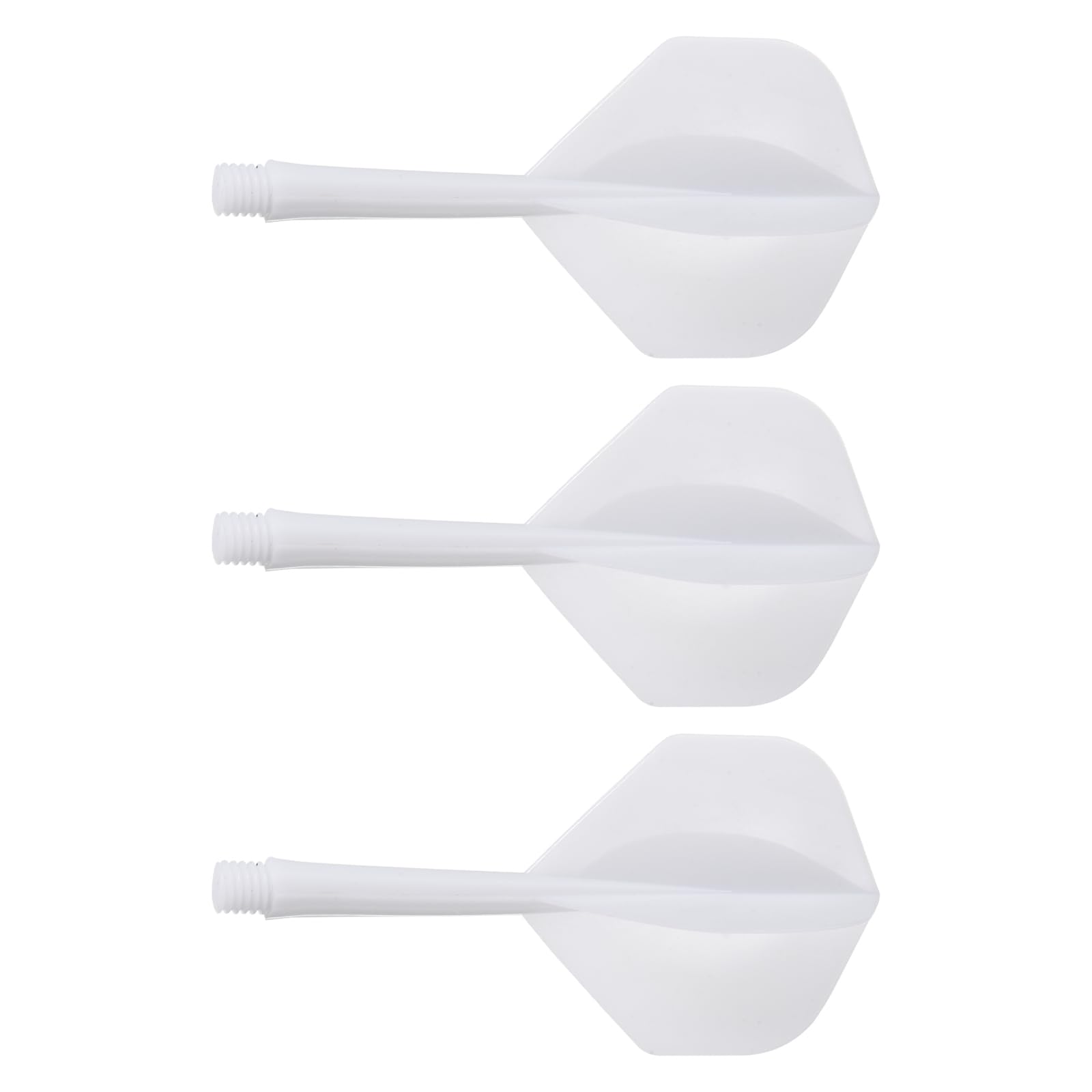 M METERXITY 3 Pack Integrated Dart Shaft and Flights-Screw In-one Dart Accessories, Plastic Anti-Fall, Apply to Soft Tip Darts and Steel Tip Darts (4BA, White)