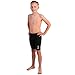 Flow Accelerate Swim Jammers - Size 21 to 32 Swimming Jammer Shorts for Boys in Black, Navy, and Blue (25, Black Crescents)