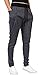 Yong Horse Men Light Weight Drawstring Waist Big Side Pocket Sports Joggers Sweatpants (M, Dark Grey)