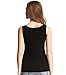 L&R Women's Modal-Spandex Ribbed Stretch Scoop Neck Tank Top,Small,Black