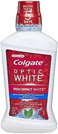 2 pack of Colgate Optic White Alcohol Free Mouthwash Icy Fresh Mint 16.0 oz.