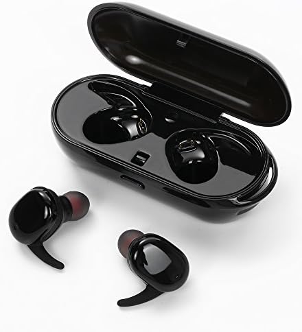 Wireless Bluetooth Headphones Touch Control Sport Earbuds Mini Stereo Earphones Sweatproof Noise Canceling Headset with Build-in Mic and Charging Case for IPhone X 8 7 Samsung s7 s6 Android Black