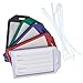5 Pack - Premium Rigid Airline Luggage Tag Holders with 6