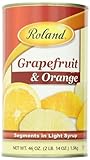 Roland Grapefruit & Orange ,Segments in Light Syrup, 46 Ounce (Pack of 3)