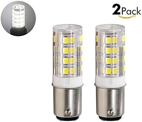 BA15D Led Bulb,T3/T4/C7/S6, Double Contact Bayonet Base,Dimmable LED Light 5W 110v 120v 400lm, equivalent 40W-50W halogen bulb, Daylight white 6000K (Pack-2)