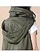 Mordenmiss Women's Sleeveless Coat Big Pockets Waistcoat Travel Hoodie Vest Style 1 XL Army Green