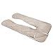 AngQi Full Pregnancy Body Pillow, U Shaped Maternity Pillow for Back Pain Relief and Pregnant Women, with Washable Cover - Khaki