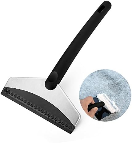 Napoer Car Ice Scraper Ultra Durable Stainless Steel Anti-Freeze Handle Auto Ice Scraper, Snow Remover for Cars and Small Trucks, Quickly Remove Ice and Frost from Vehicle Windshield and Windows