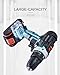 Cordless Drill Driver, Cordless Drill with 2 Batteries, 30Min Fast Charger 4.0A, 25+1 Torque Setting, 2-Variable Speed Max Torque 550 In-lbs, 3/8
