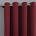 Rose Home Fashion Blackout Sliding Door Curtains, Room Darkening Thermal Insulated Curtains for Living Room Bedroom, Sliding Glass Door Drapes, 1 Panel, W100 x L84, Burgundy