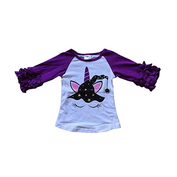 Christmas Cotton T-Shirts Top Outfits Blouse for Toddlers Kids Girls Printed Cute Unicorn,purple-90