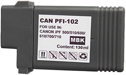 Ouguan Ink Compatible PFI-102C Matte Black Ink Tank 130ML Imageprograf IPF500 IPF600 IPF700