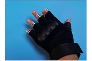 YILUBAO A Pair of 405nm Purple Blue Glove Club DJ Mechanical Glove LED Lights