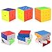 D-FantiX Cyclone Boys 2x2 3x3 4x4 Speed Cube Set, Stickerless Magic Cube Puzzles Toy Pack of 3