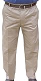 Falcon Bay The Senior Shop Men's Full Elastic Waist Twill Pant with Zipper & Belt Loops