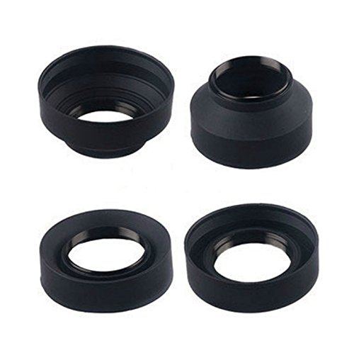58m Soft Rubber Lens Hood for Canon Rebel T5, T6, T6i, T7i, EOS 80D, EOS 77D Cameras with Canon EF-S 18-55mm f/3.5-5.6 IS II, IS STM Lens
