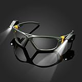 SanSiDo LED Safty Glasses Night Vision Glasses With LED Light 3M Safety Glasses Reading Eyewear Night Riding Glasses Super Bright With Replaceable Battery
