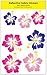 Reflective Hibiscus Flower Decals – High-Visibility Stickers for Helmets, Bikes, Wheelchairs & More – Weatherproof Vinyl – 7-Piece Set