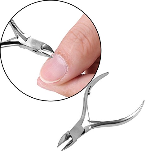 Stainless Steel Nail Nippers Tool Set, Lady Up 3 Pieces Precision Toenail Clippers Ingrown Nails Clippers, Nail File & Nail Lifter for Thick or Ingrown Toenails