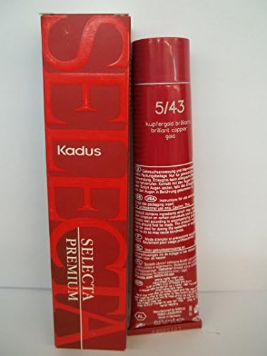 Kadus Selecta Premium Permanent Cream Hair Coloring Cream - 2 Fl. Oz. Tube - 5/43 Brilliant Copper Gold