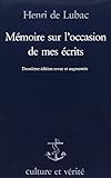 Memoire sur l occasion de mes ecrits (French Edition) by 