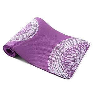 Lions Yoga Mat – Home Gym Exercise Rubber Non-Slip Matt with Carry Straps – 10MM Thick, (180x60cm)