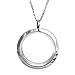 EVE'S ADDICTION Women's Personalized Charm Locket, 24 Inch Chain - Build Your Own Charm Necklace - Mother's Necklace - Keepsake Necklace - Floating Charm Necklace - Gift for Mom - Gifts for Mom