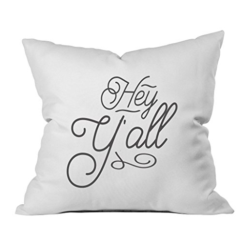 Oh, susannah hey y all 18x18" throw pillow cover - southern …