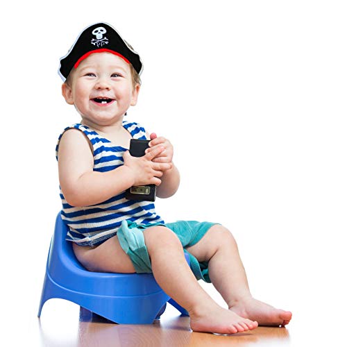Pirate Potty Training Set with Book, Potty Chart, Reward Magnets, Pirate Hat and Patch for Toddler Boys - Comes in Pirate Ship Box.