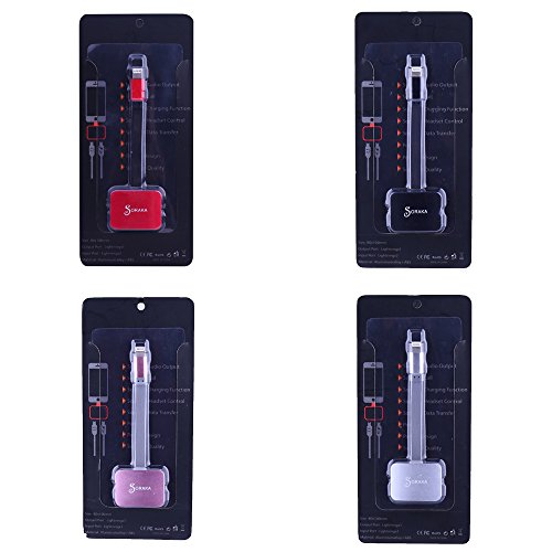 SORAKA 2 in 1 Lightning Adapter and Splitter for iPhone 7/iPhone 7 Plus/ iPhone 8/ iPhone 8 plus/iPhone X, (Support iOS 11) Dual Audio & Charge & Call Function (Black)