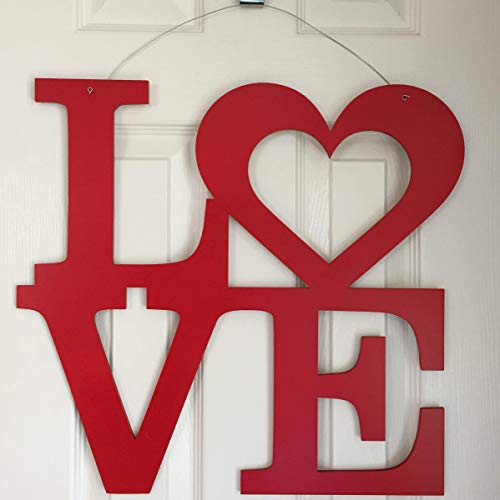 Valentine’s Day Door Hanger – LOVE Door Hanger – LOVE Door Signal – Valentine Door Signal – Love Coronary heart Door Decor – Valentines Day Door Decor