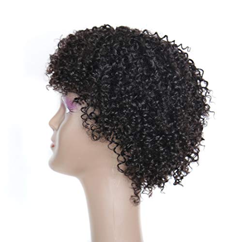 Yavida-Short-Afro-Kinky-Curly-Wigs-For-Black-Women-Brazilian-Virgin-Curly-Wig-8-Inch-Fluffy-Wigs-Natural-Black-Color-Kinky-Curly-Glueless-Human-Hair-Wigs