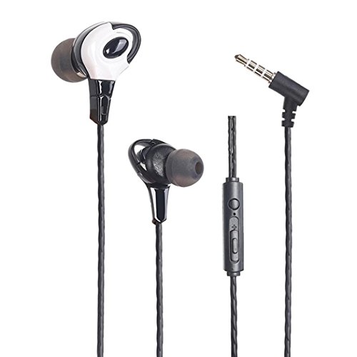 New PVC Memory Wire Earbud Stereo Sport In-Ear Earphones Over-Ear Headphones (Black)