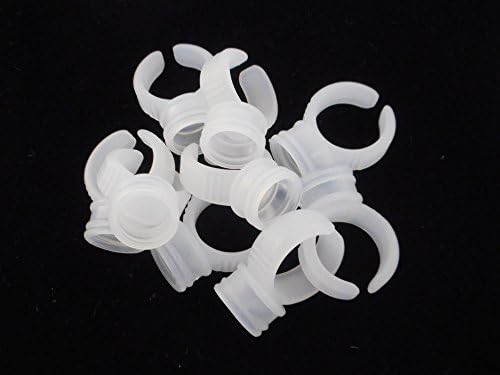 まつげエクステ リング まつ毛エクステ 使い捨て アイラッシュ グルーリング カラーリング Extension Glue Gring B 100 プラスチック製 100個入り Ring Eyelash 店