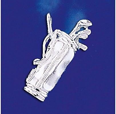 Letter Fashion Silver Golf Bag Pendant Sport Athlete Italian Charm Solid