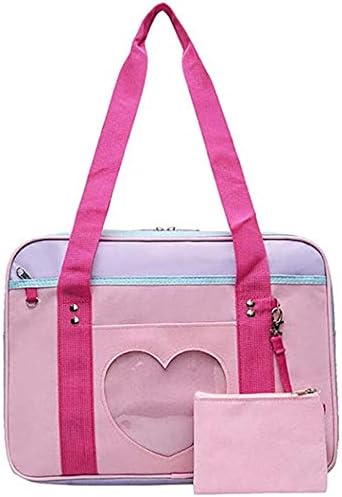 Keepop Ita Bag Borsa A Forma Di Cuore Con Finestra, Zaino In Tessuto Oxford Per Scuola E Cosplay, Per Ragazze E Donne - copertina