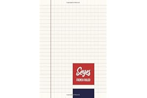 Seyes French Ruled Notebook - Journal - A5 - Creme Paper: To Write In - 8mm Lining Handwriting Paper | 110 Pages | Perfect Binding | Durable Softcover